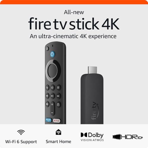 Refurbished Fire TV Stick 4K | Wi-Fi 6, Dolby Vision, HDR10+
