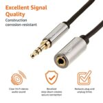 Amazon Basics 3.5mm Audio Extension Cable, 3.6m, Black/Grey