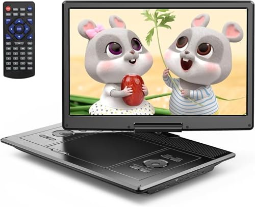 YOTON 36cm Portable DVD Player 14.1" Screen 5000mAh Battery