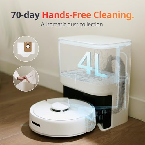 SwitchBot K10+ Mini Robot Vacuum, Self-Emptying, LiDAR, Alexa