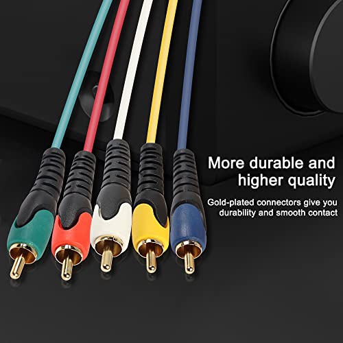 MEIRIYFA 1.5M 5-RCA Male RGB Component AV Cable