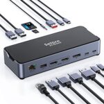 USB C Dock 15-in-1 Dual Monitor 8K/4K 100W PD Ethernet Dell HP