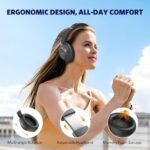 Roxel RX110 Lightweight Wired Foldable Headphones, Black