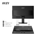 MSI PRO MP2412 60.5cm FHD Monitor, 100Hz, VA, FreeSync, Black
