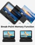 DBPOWER 25cm Portable DVD Player with 10" Swivel Screen
