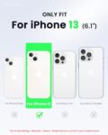 ORNARTO Magnetic Case for iPhone 13, Clear, 15.5 cm