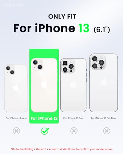 ORNARTO Magnetic Case for iPhone 13, Clear, 15.5 cm