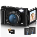 Jumobuis 4K 48MP Vlogging Camera with 32GB Card, Black
