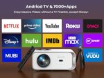 WiMiUS 25000 Lumen 1080P 4K Android TV Projector