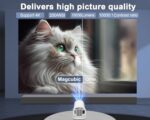 Mini 4K 1080P WiFi6 BT5.0 Android 11 Projector (White)