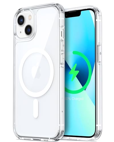 ORNARTO Magnetic Case for iPhone 13, Clear, 15.5 cm