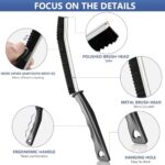 Canvint Crevice Cleaning Brush, Long Handle, 3PCS