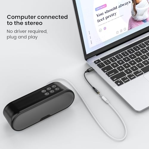 MOSWAG USB to 3.5mm Audio Jack Adapter, 20cm