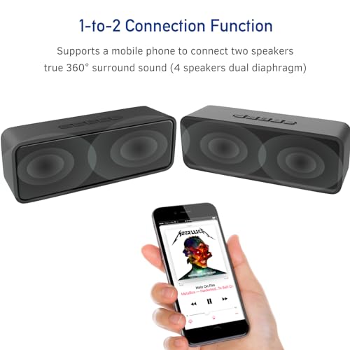 Sonkir Portable Wireless 5.0 Mini Speaker, 1500mAh, Black