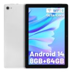Eksvefot Android 14 Tablet, 25.4 cm, 8GB+64GB, 5000mAh, White