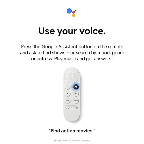 Chromecast with Google TV (HD) Snow – Streaming device