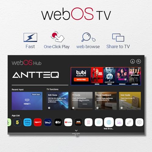 Antteq 109 cm Smart 4K TV, webOS UHD, Voice Remote