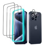 ESR iPhone 15 Pro Max Screen Protector Set, 3-Pack