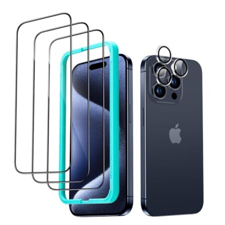 ESR iPhone 15 Pro Max Screen Protector Set, 3-Pack
