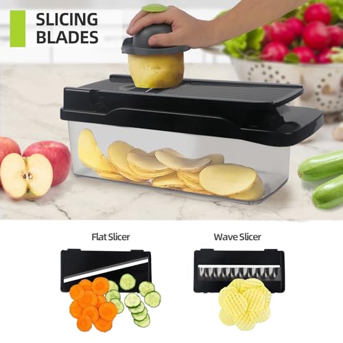 SunnySanji 16-in-1 Veggie Chopper & Slicer with Egg Slicer