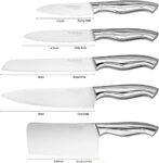 nuovva Kitchen Knife Set with 360° Rotating Stand