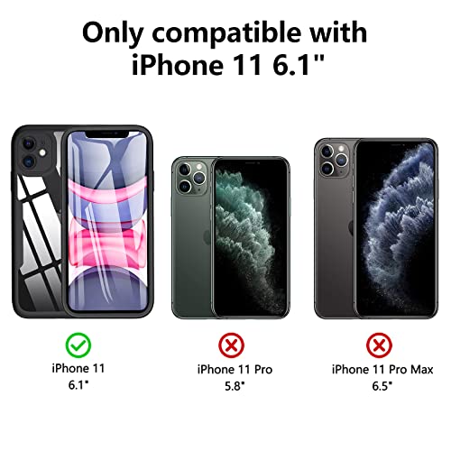 OWKEY iPhone 11 Case 15.5cm, 360° Full Body Protection (Black)