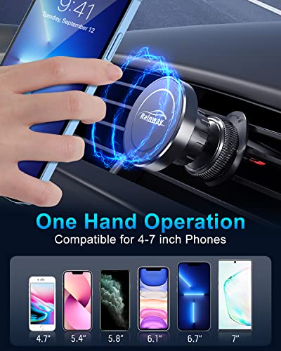 Rainway Magnetic Car Vent Phone Holder with 4 Plates