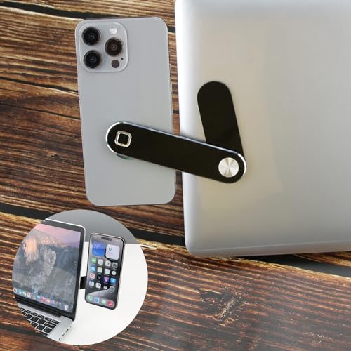 Magnetic Phone Holder for Laptop, Adjustable Side Mount