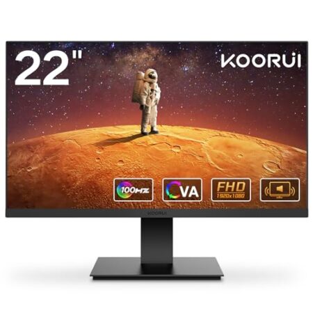 KOORUI 55cm FHD Monitor, 100Hz, 4ms, VA, Adaptive Sync