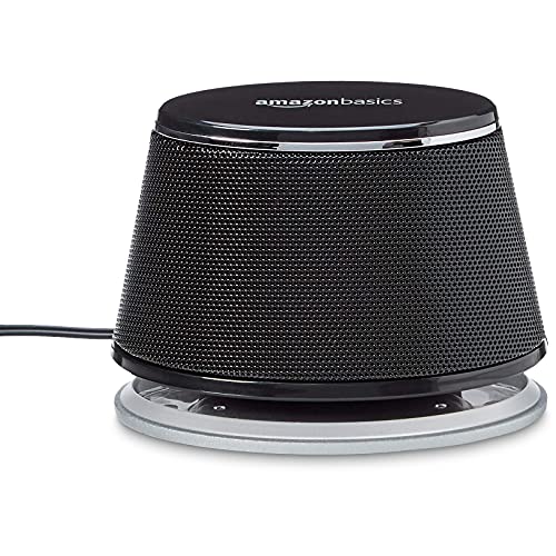 Amazon Basics Stereo 2.0 Speakers, 3.5mm Aux, USB, Black