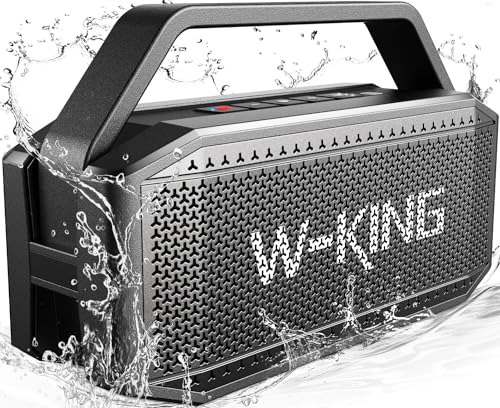 W-KING 60W Waterproof Bluetooth Speaker, 40H, Power Bank