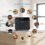 MONCOOK Double Air Fryer 9L with 2 x 4.5L Baskets