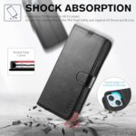 TUCCH PU Leather Wallet Case for iPhone 15 (15.5 cm), Black