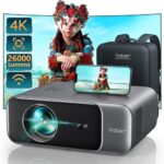 4K 26000 lm FHD 1080P Portable WiFi6 Bluetooth Projector