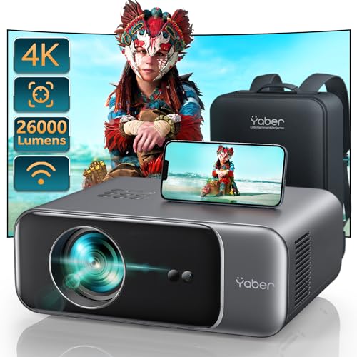 4K 26000 lm FHD 1080P Portable WiFi6 Bluetooth Projector
