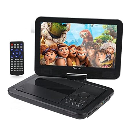 YOOHOO Portable DVD Player 26.7cm with 10.5" HD Swivel Screen