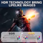 CRUA 27" Curved QHD 144Hz Gaming Monitor, 1ms, FreeSync