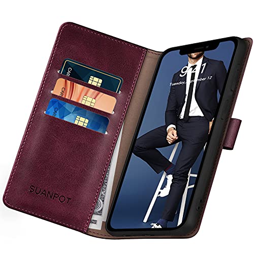 SUANPOT iPhone 13 15.5 cm Case w/ Card Holder & RFID Block