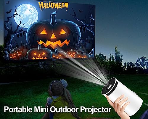Mini 4K 1080P WiFi6 BT5.0 Android 11 Projector (White)