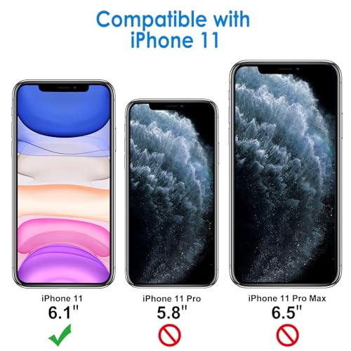 JETech Case for iPhone 11 15.5cm, Clear Back (Purple)