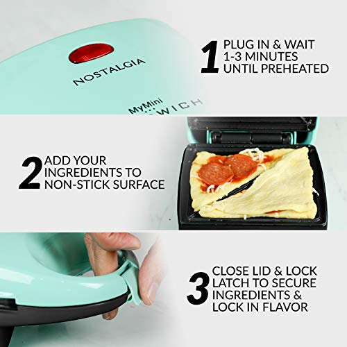 Nostalgia Pizza Pockets Maker, 520W, Mint Green