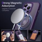 JETech Magnetic Case for iPhone 14 Pro Max, Deep Purple