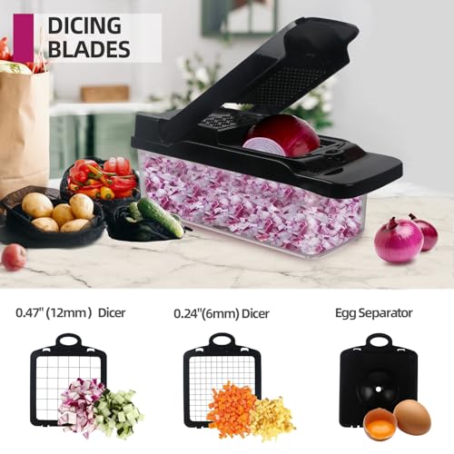SunnySanji 16-in-1 Veggie Chopper & Slicer with Egg Slicer