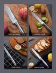 16-Piece German Steel Knife Set with Block by Yabano