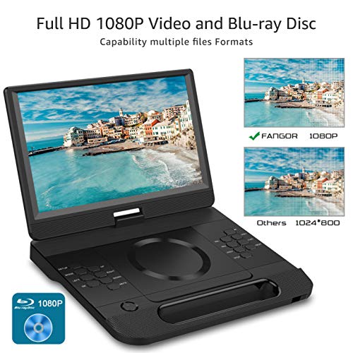 FANGOR 30cm Portable Blu Ray DVD Player with HDMI, USB/SD