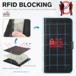 TUCCH PU Leather Wallet Case for iPhone 15 (15.5 cm), Black
