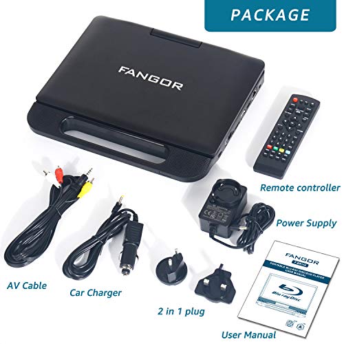 FANGOR 30cm Portable Blu Ray DVD Player with HDMI, USB/SD