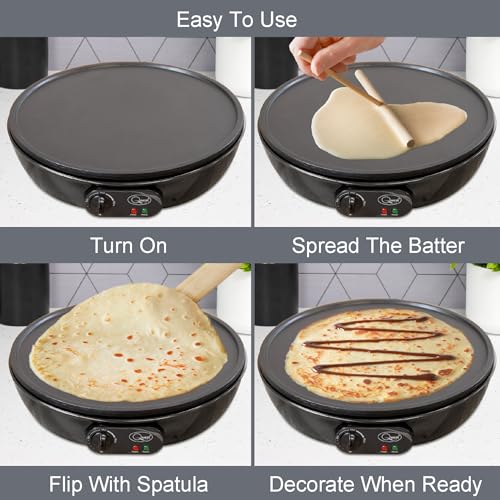 Quest Electric Pancake & Crepe Maker | 30cm Non-Stick Surface