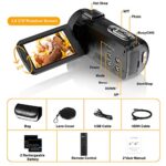 FHD 1080P 36MP Video Camera with IR Night Vision & Remote
