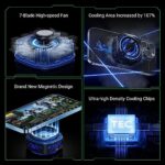 Black Shark Magnetic RGB Phone Cooler, Portable (Black)